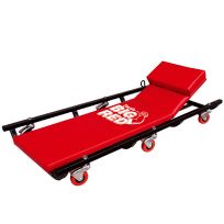 BIG RED Rolling Garage / Shop Creeper Padded Mechanic Cart With Adjustable Headrest, TR6452, 40 IN