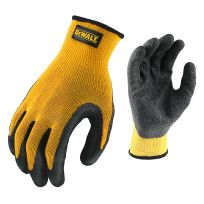 DEWALT Textured Rubber Coated Gripper Glove, DPG70L, Yellow, Large