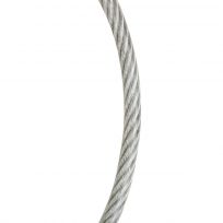 Koch Industries Cable Clear Vinyl Coated, Stainless Steel, 7x19 1/4 - 5/16 IN, 010221, Bulk - Price Per Foot