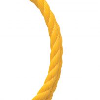 Koch Industries Poly Twisted Rope Yellow, 3/8 IN Diameter, 5001245, Bulk - Price Per Foot