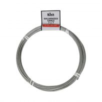 Koch Industries Cable Galvanized, Zinc Plated, 7x7, 1/8 IN, A40124, 50 FT