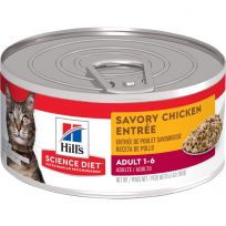 Hill's Science Diet Adult 1-6 Savory Chicken Entre Canned Cat Food, 4534, 5.5 OZ Can