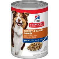 HILL'S SCIENCE DIET ADULT 7+ TURKEY & BARLEY ENTRE CANNED DOG FOOD  13 OZ  12-PACK