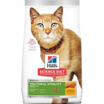 Hill's Science Diet Adult 7+ Youthful Vitality Chicken Recipe Dry Cat Food, 10778, 6 LB Bag