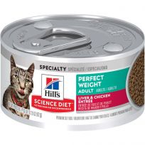 Hill's Science Diet Adult Perfect Weight Liver & Chicken Entre Canned Cat Food, 2974, 2.9 OZ Can