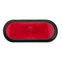 Optronics 6 IN Oval Red Stop / Turn / Tail Light Kit With Grommet and PL-3 Plug, ST70RK