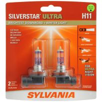 Sylvania H11 SilverStar ULTRA Headlight Bulb, 2-Pack, H11SU.BP2