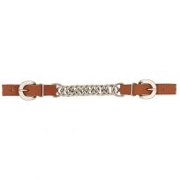 WEAVER EQUINE™ Horizons Single Flat Link Chain Curb Strap, 30-1356-GB, Golden Brown, Average
