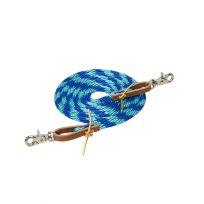 WEAVER EQUINE™ Poly Roper Reins, 35-2027-T25, Dazzling Blue / Turquoise, 3/8 IN x 8 FT