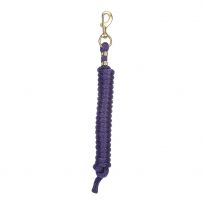WEAVER EQUINE™ Poly Lead Rope with a Solid Brass #225 Snap, 35-2100-S12, Purple, 5/8 IN x 10 FT