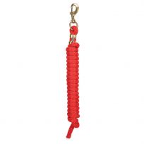 WEAVER EQUINE™ Poly Lead Rope with a Solid Brass #225 Snap, 35-2100-S2, Red, 5/8 IN x 10 FT