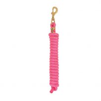 WEAVER EQUINE™ Poly Lead Rope with a Solid Brass #225 Snap, 35-2100-S38, Diva Pink, 5/8 IN x 10 FT