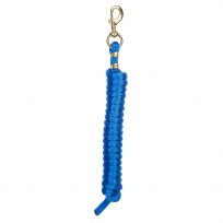 WEAVER EQUINE™ Poly Lead Rope with a Solid Brass #225 Snap, 35-2100-S4, Blue, 5/8 IN x 10 FT