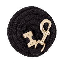 WEAVER EQUINE™ Value Lead Rope with Brass Plated #225 Snap, 35-2155-S1, Black, 5/8 IN x 8 FT