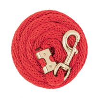WEAVER EQUINE™ Value Lead Rope with Brass Plated #225 Snap, 35-2155-S2, Red, 5/8 IN x 8 FT