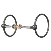 WEAVER EQUINE™ Ring Snaffle Bit with Sweet Iron Dogbone Mouth with Copper Inlay, CA-1885