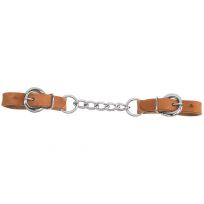 WEAVER EQUINE™ Harness Leather Heavy-Duty Single Link Chain Curb Strap, 30-1345, Russet, Average