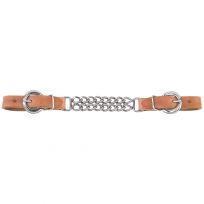 WEAVER EQUINE™ Harness Leather Double Flat Link Chain Curb Strap, 30-1350, Russet, Average