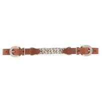 WEAVER EQUINE™ Harness Leather  Single Flat Link Chain Curb Strap, 30-1355, Russet, Average