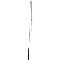 WEAVER EQUINE™ Stock Whip with Rubber Handle and 10 IN Popper, 65-5100-BL/WH, Blue / White, 50 IN