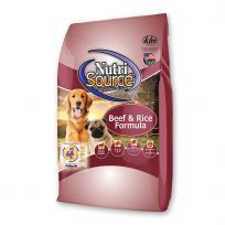 Nutri Source Beef and Rice Formula Dry All Age Dog Food, 3268017, 15 LB Bag