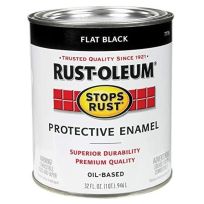 RUST-OLEUM Stops Rust Oil-Based Protective Enamel, 7776502, Flat Black, 1 Quart
