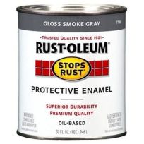 RUST-OLEUM Stops Rust Oil-Based Protective Enamel, 7786502, Gloss Smoke Gray, 1 Quart