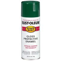 RUST-OLEUM Gloss Protective Enamel Spray Can, 7738830, Hunter Green, 12 OZ
