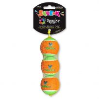 Spunky Pup Squeaky Medium Tennis Balls 3-Pack, 2021