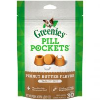 Greenies™ PILL POCKETS™ Peanut Butter Dog Treats, 10100651, 3.2 OZ Bag