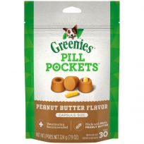 Greenies™ PILL POCKETS™ Peanut Butter Dog Treats, 10100655, 7.9 OZ Bag