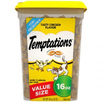 Temptations™ Classic Crunchy and Soft Cat Treats Tasty Chicken Flavor, 10112726, 16 OZ Tub