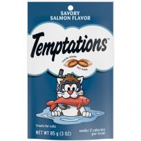 Temptations™ Classic Crunchy and Soft Cat Treats Savory Salmon Flavor, 10162833, 3 OZ Bag