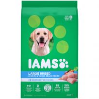 IAMS Adult High Protein Large Breed Dry Dog Food with Real Chicken, 10171586, 15 LB Bag