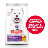 Hill's Science Diet Adult Sensitive Stomach & Skin Small Bites Dry Dog Food, Chicken Recipe, 605051, 4 LB Bag