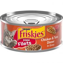 PURINA Friskies Prime Filets Chicken & Tuna Dinner In Gravy Cat Food, 5.5 OZ Can