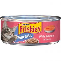 PURINA Friskies Shreds With Salmon In Sauce Cat Food, 5.5 OZ Can