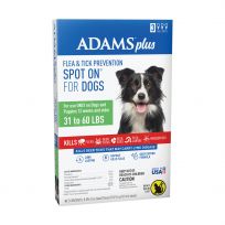 Adams Plus Flea & Tick Spot On for Dogs,  31 to 60 LB, 3 Month, 100542203
