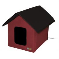 K&H Pet Products Outdoor Heated Kitty House Barn, 100213438, 22 IN x 18 IN x 17 IN