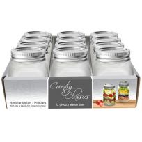 Country Classics Regular Mouth Glass Canning Jar, 1 Pint (16 OZ), 12-Pack, CCCJ-116-12PK