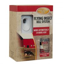 Country Vet 30-Day Flying Insect Control Kit (Dispenser & 1 Metered Fly Spray Refill), 321996CVB, 6.4 OZ