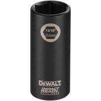 DEWALT 6-Point 3/8 IN Drive Deep Socket, DW2285, 7/16 IN