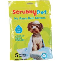 Scrubbypet No-Rinse Bath Mittens, 5-Pack, 860001235302