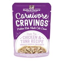 Stella & Chewy's Cat Carnivore Cravings Chicken & Tuna Recipe, CAT-CC-CTN-2.8, 2.8 OZ Pouch