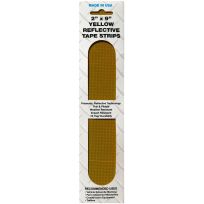SMV Industries Strip Reflective Tape, Yellow, 2 IN x 9 IN, 4-Pack, 2YS4PK