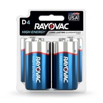 RAYOVAC® High Energy Alkaline Batteries, 4-Pack, 813-4TK, D