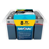 RAYOVAC® Max Alkaline Battery, 8-Pack, A1604-8PPK, 9V