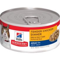 Hill's Science Diet Adult 7+ Canned Cat Food, Tender Chicken Dinner, 1776, 5.5 OZ Can