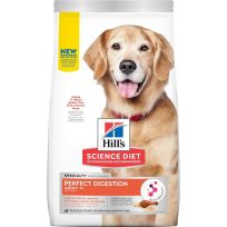Hill's Science Diet Adult 7+ Perfect Digestion Chicken, Whole Oats & Brown Rice Recipe Dry Dog Food, 605820, 3.5 LB Bag