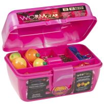 Worm Gear Tackle Box, Pink, 88-Piece, WG-TB88-P